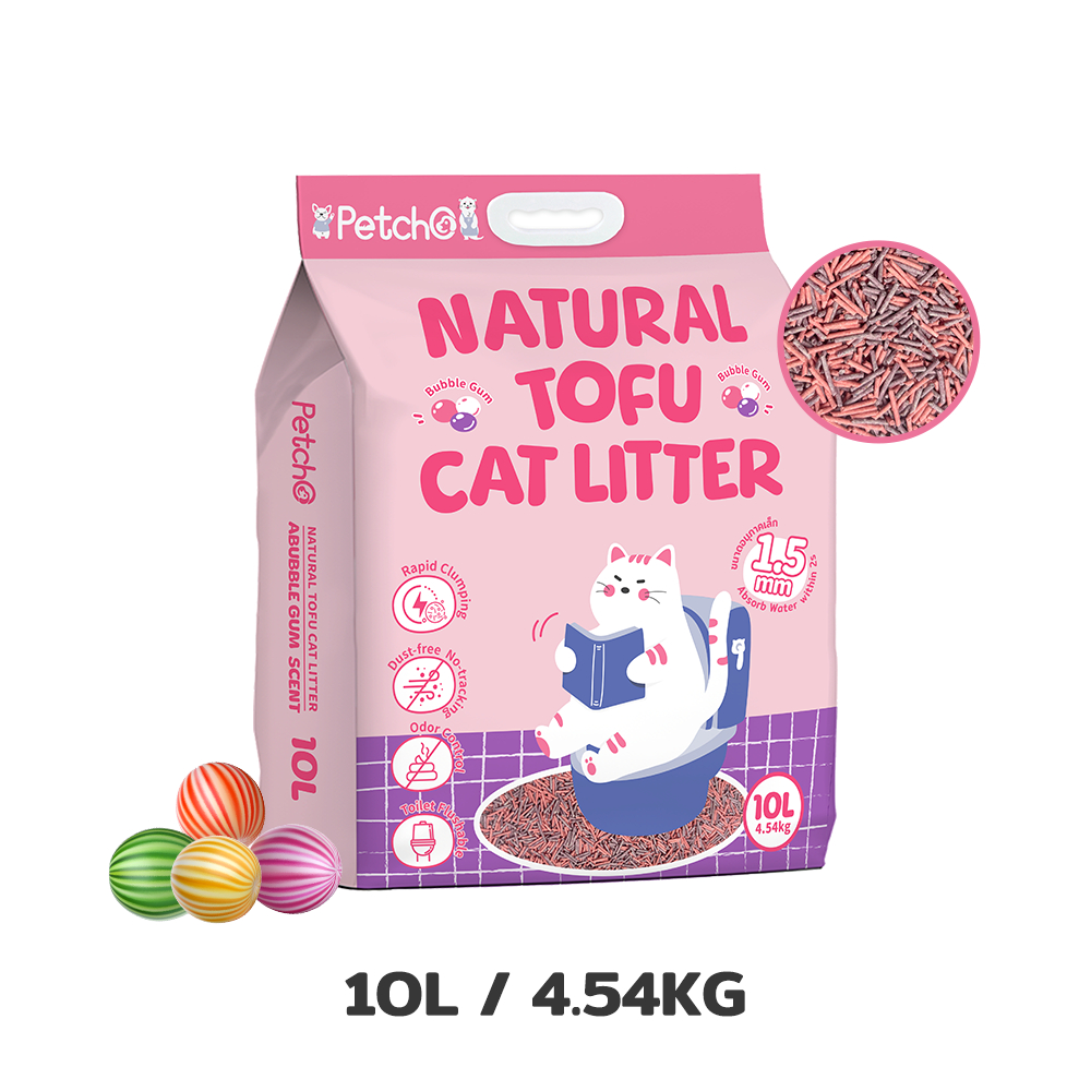 Petcho ทรายแมวเต้าหู้ถั่วลันเตา 1.5MM 10L/4.54KG