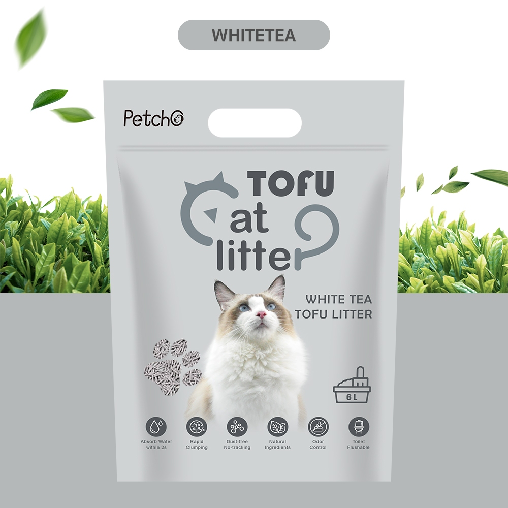 Petcho ทรายเแมวเต้าหู้ 2.0MM 6L/2.5KG