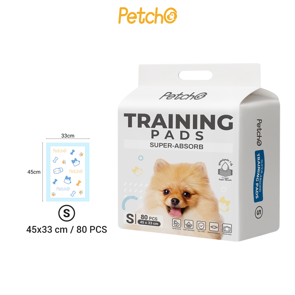 Petcho แผ่นฝึกขับถ่ายซุปเปอร์ดูดซับ รุ่นหนา 7 ชั้น S/M/L