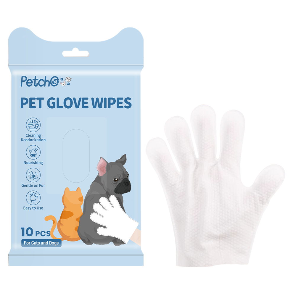 Petcho ถุงมืออาบนํ้าแห้งสําหรับสัตว์เลี้ยง 6/8/10pcs