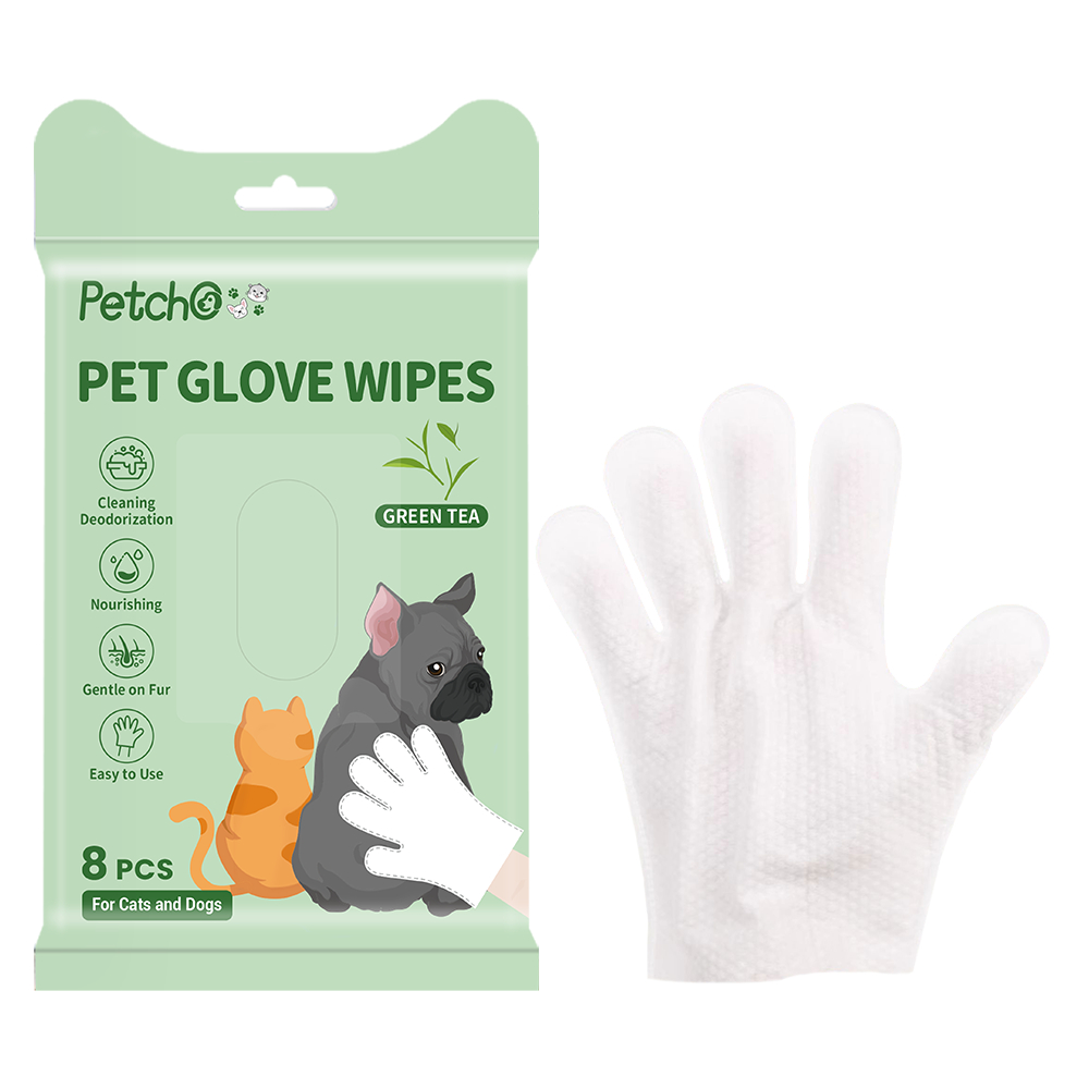 Petcho ถุงมืออาบนํ้าแห้งสําหรับสัตว์เลี้ยง 6/8/10pcs