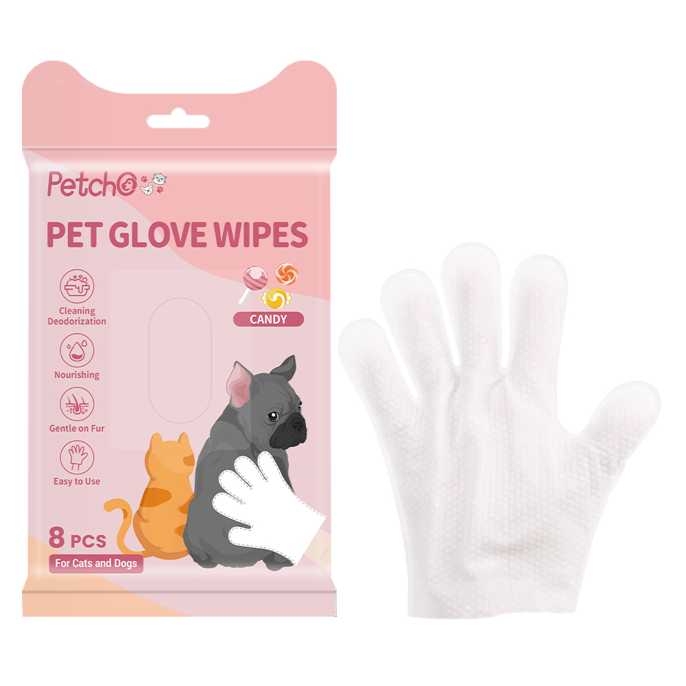 Petcho ถุงมืออาบนํ้าแห้งสําหรับสัตว์เลี้ยง 6/8/10pcs