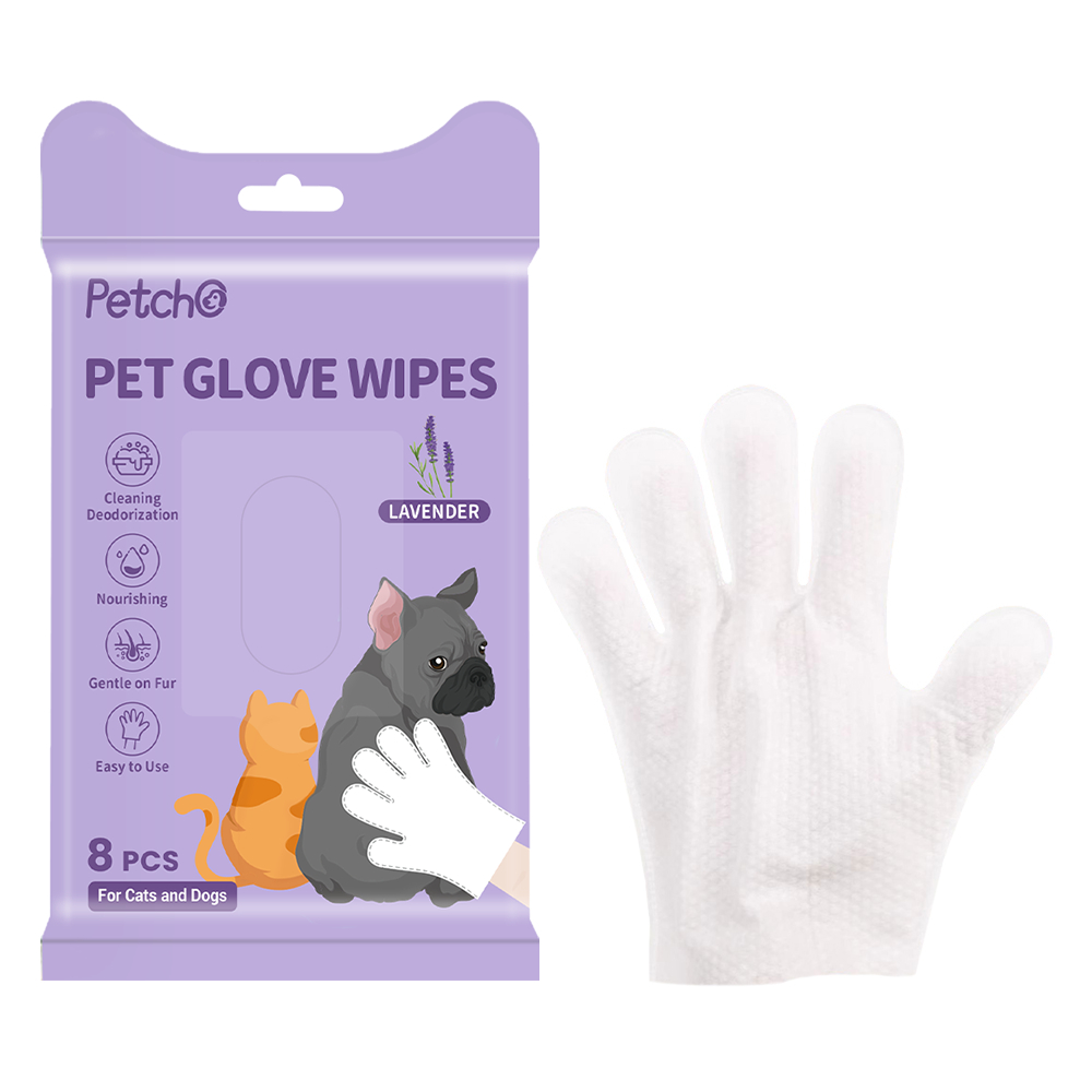 Petcho ถุงมืออาบนํ้าแห้งสําหรับสัตว์เลี้ยง 6/8/10pcs