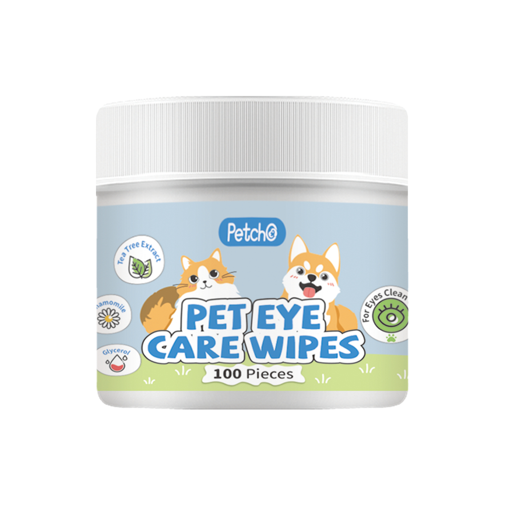 Petcho ผ้าเช็ดทําความสะอาดพร้อมบํารุง สําหรับใบหู / รอบดวงตา 100pcs