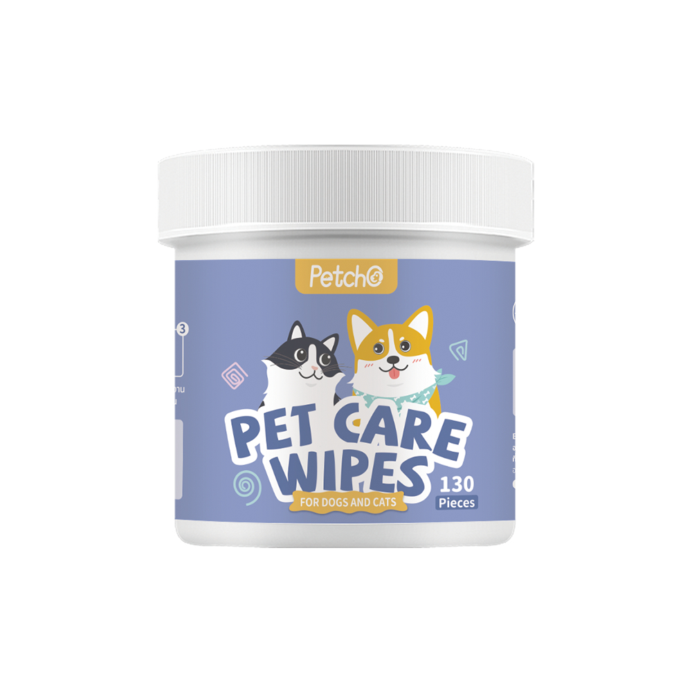 Petcho แผ่นเช็ดทําความสะอาดสัตว์เลียง 130/200pcs