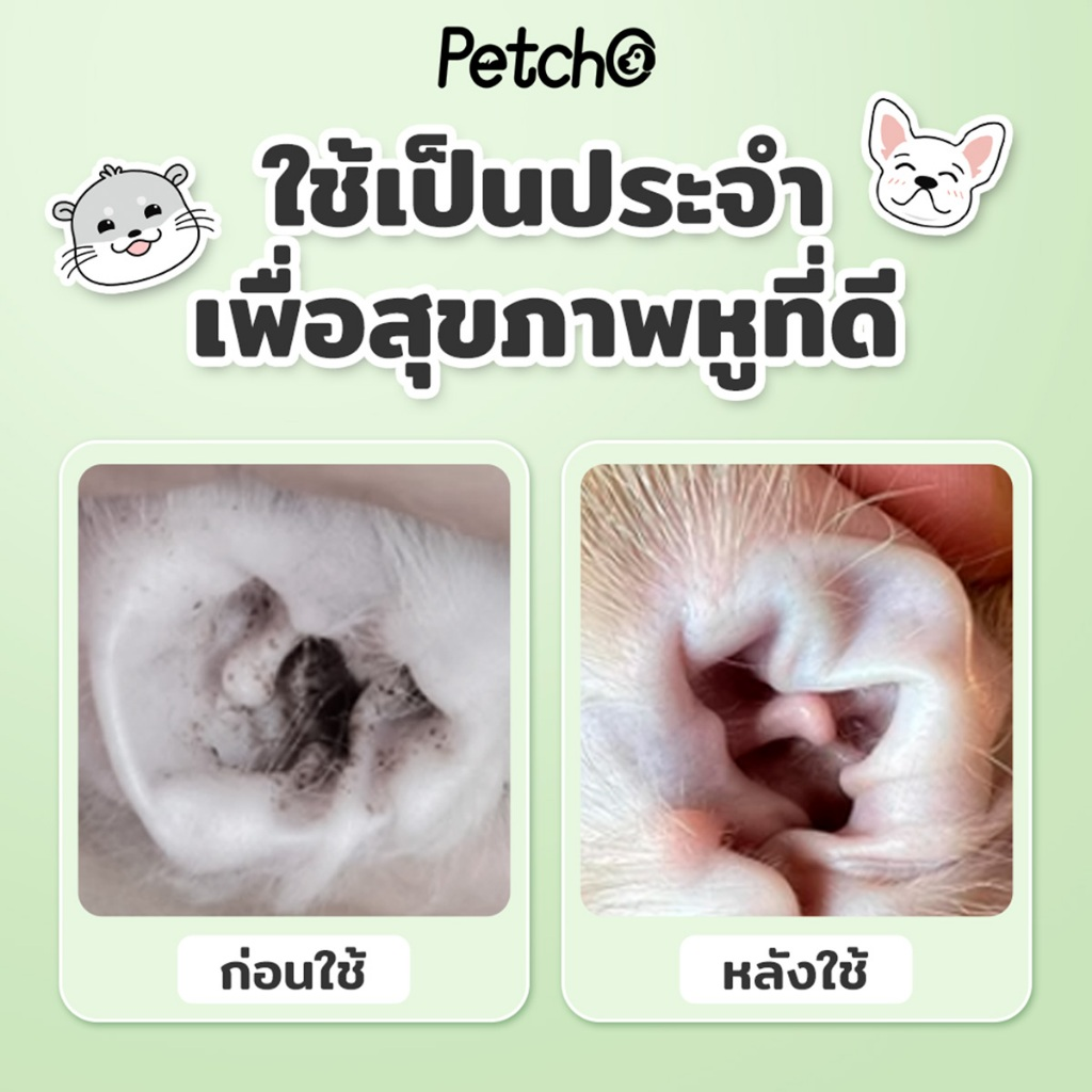Petcho สำลีก้านเช็ดหูสัตว์เลี้ยง 20/50PCS