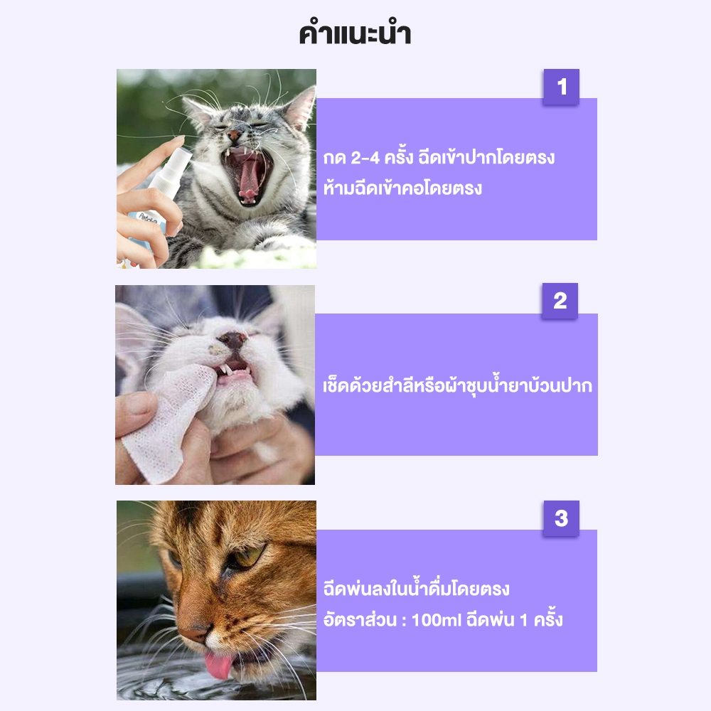 Petcho สเปรย์ฉีดช่องปากสัตว์เลี้ยง 100ml