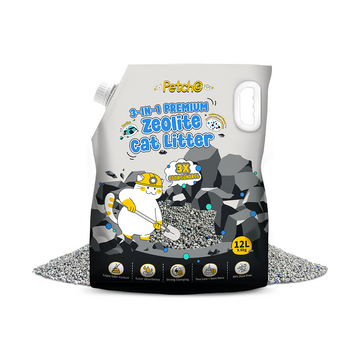 Petcho ทรายแมวซีโอไลต์ พรีเมียม 3 in 1  12L/9.6KG