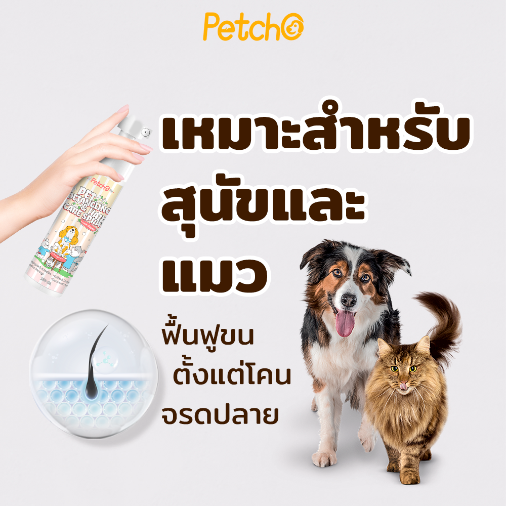 Petcho สเปรย์แก้ปมขนสัตว์เลี้ยง 100ml