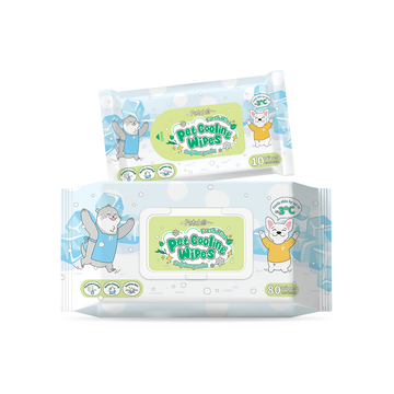 Petcho ทิชชู่เปียกสูตรเย็นสำหรับสัตว์เลี้ยง -3°C 10pcs/80pcs