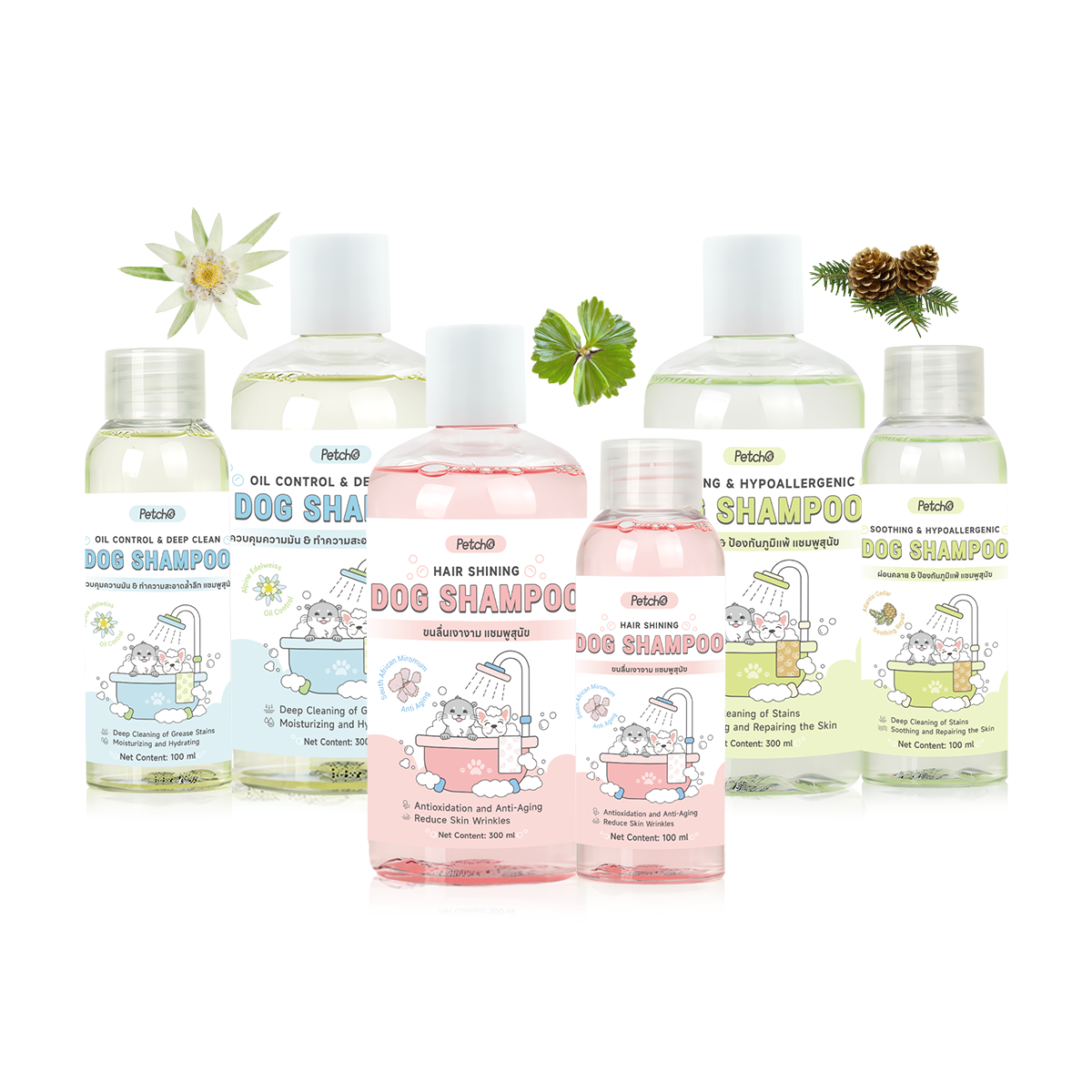Petcho แชมพูสุนัข อ่อนโยน 100/300ml