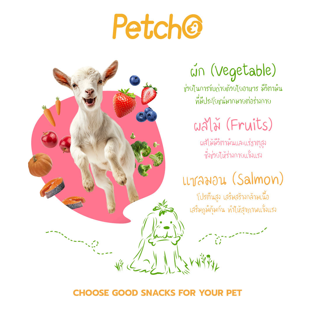 Petcho นมแพะอัดเม็ดสูตรมิกซ์ Goat Milk Mix Collection 100/400g
