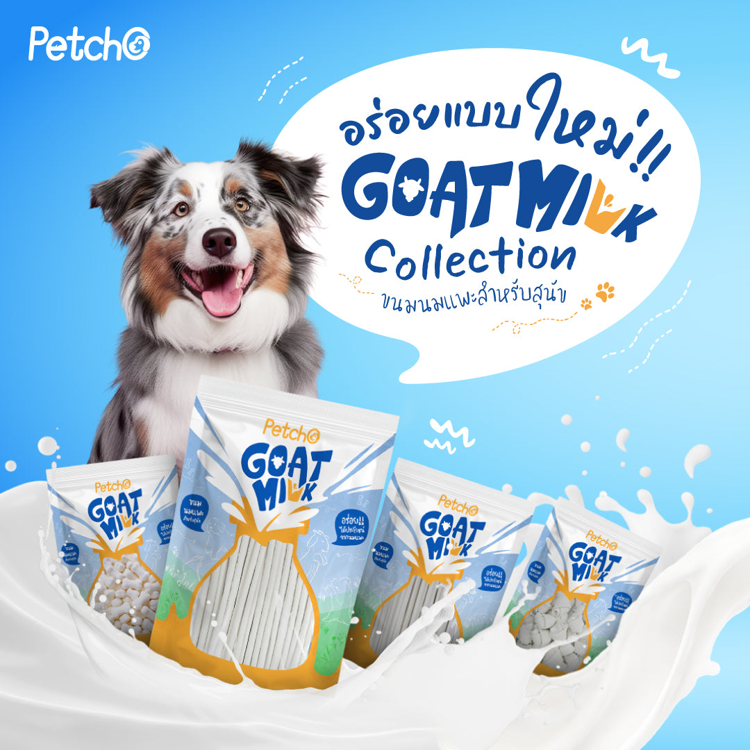 Petcho ขนมนมแพะสําหรับสุนัข Goat Milk Collection 100/500g